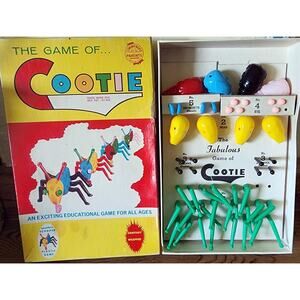 Vintage Cootie Game 1949 Schaper #200 In Box PLEASE READ Missing an Eye & 2 Legs